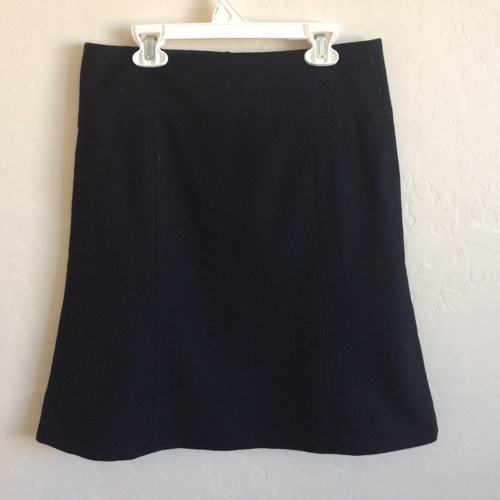 J Crew Basic Black Wool Skirt Women's Size 0